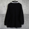 Yves Saint Laurent 复古徽标黑色长袖 Polo 衫