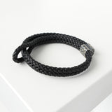 ボッテガ ヴェネタ イントレチャート レザー ブレスレット ブラック - NEWSED