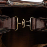 フェンディ エトニコ ズッカ柄 キャンバス/レザー ハンドバッグ ブラウン - NEWSED