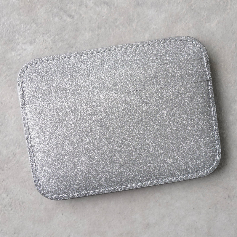 バレンシアガ ロゴ グリッター パスケース カードケース シルバー - NEWSED