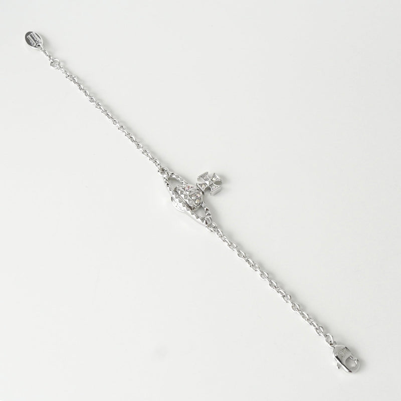 ヴィヴィアン ウエストウッド オーブ メイフェア ラインストーン シルバー ブレスレット - NEWSED