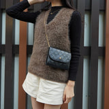 シャネル ココマーク プッシュロック マトラッセ ラムスキン チェーン ショルダーバッグ ブラック - NEWSED