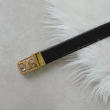 セリーヌ トリオンフ レザー ベルト ゴールド / ブラック - NEWSED