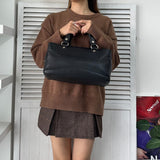 セリーヌ ブギーバッグ ハンドバッグ レザー ブラック - NEWSED