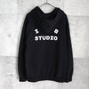 アイエービースタジオ ロゴ パーカー ブラック