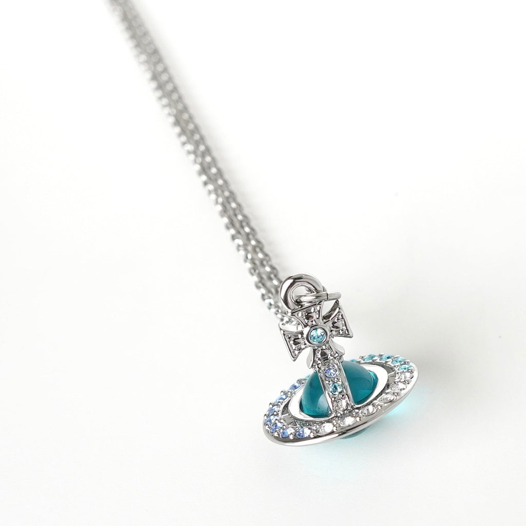 ヴィヴィアン ウエストウッド ミニ オーブ シルバー / ブルー ネックレス