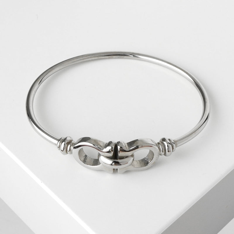 サルバトーレ フェラガモ ガンチーニ バングル シルバー 箱付き - NEWSED