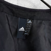 アディダス ロゴ 刺繍 ノーカラー ボアコート ブラック