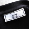 Ami Paris 黑色三色徽标绒面卫衣