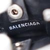 Balenciaga 包袋图案徽标皮革钥匙扣饰物（银色）