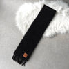 ロエベ アナグラム レザーパッチ モヘア マフラー ブラック