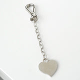 プラダ ロゴ ハート キーリング キーホルダー チャーム シルバー - NEWSED