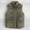 ステューシー ダウンベスト 迷彩柄  カモ柄 カーキ