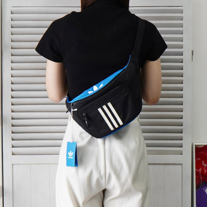 Balenciaga Adidas collaboration Trefoil logo nylon waist bag/body