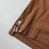 Ralph Lauren Women's Brown Short Sleeve Polo Shirt with Embroidered Logo and Beading