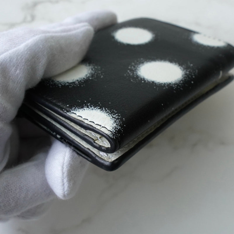 バレンシアガ ペーパーミニ レザー 三つ折り財布 コンパクトウォレット ブラック - NEWSED