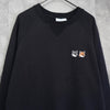 Maison Kitsune 黑色狐狸头套头衫