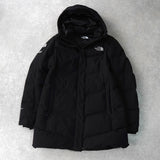 ザ ノースフェイス ドライベント ロゴ ロング丈 ダウンジャケット ダウンコート ブラック - NEWSED