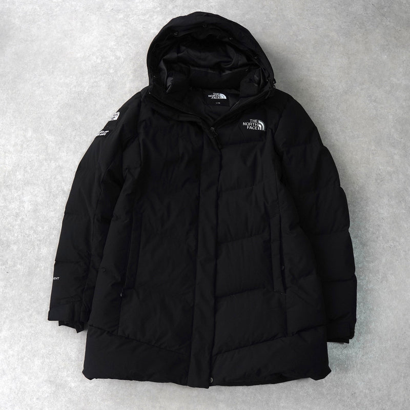 ザ ノースフェイス ドライベント ロゴ ロング丈 ダウンジャケット ダウンコート ブラック - NEWSED