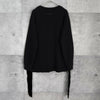 エムエムシックス メゾン マルジェラ カレッジロゴ サイドスリット スウェット ブラック レディース