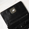 クリスチャン ディオール カナージュ ターンロック ナイロン / レザー 長財布 ブラック レディース
