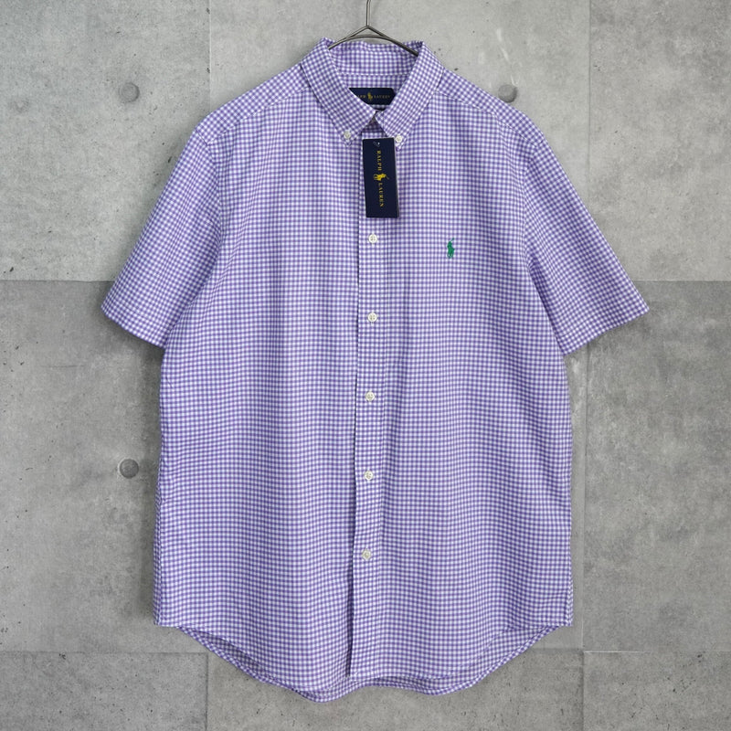 RALPH LAUREN ラルフローレン 半袖BDシャツ サイズ:L スモールポニー/チェック    パープル/グリーン メンズ / 241007002183 ラルフローレン スモールポニー ギンガムチェック 半袖シャツ パステル