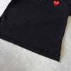 プレイ コムデギャルソン ハートロゴ 半袖ポロシャツ ブラック