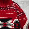 ポロ ラルフローレン ノルディック柄 タートルネック ウール ニット レッド