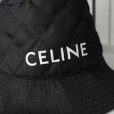 セリーヌ ロゴ キルティング ナイロン バケットハット 帽子 ブラック - NEWSED