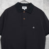 Vivienne Westwood Orb Embroidered Short Sleeve Polo Shirt in Black