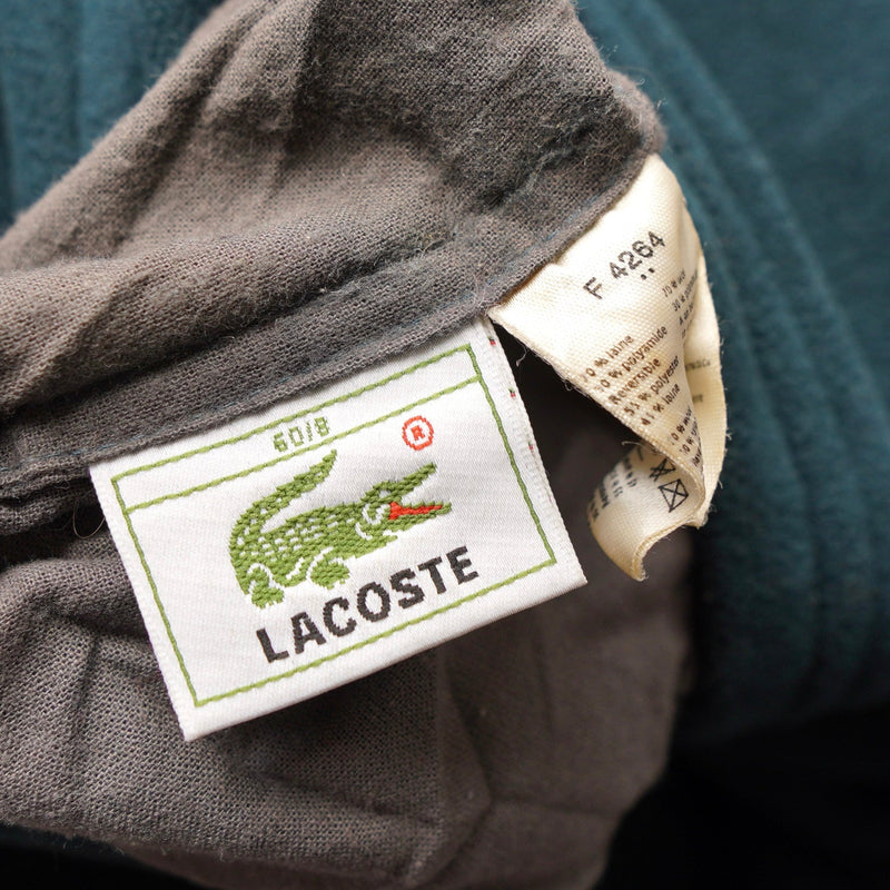 ラコステ リバーシブル ブルゾン スタジャン ロゴパッチ チェック柄 グリーン/カーキ - NEWSED