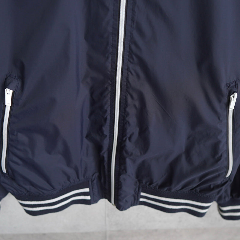ラコステ ナイロン スタジャン ブルゾン ロゴパッチ ネイビー - NEWSED