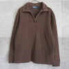Polo Ralph Lauren logo embroidered half-zip sweatshirt in brown