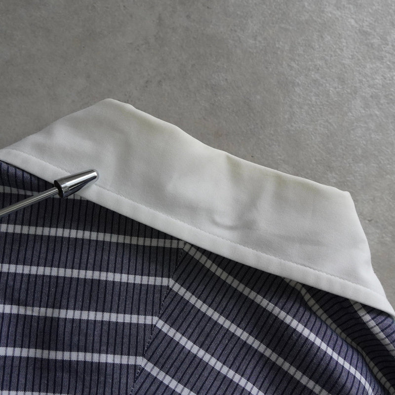 ヴィヴィアン ウエストウッド オーブ ストライプ柄 長袖シャツ クレリックシャツ ブルー - NEWSED