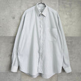 バレンティノ ガラヴァーニ ヴィンテージ ストライプ柄 ロゴ 刺繍 長袖シャツ グレー - NEWSED