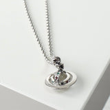 ヴィヴィアン ウエストウッド オーブロゴ シルバー ネックレス 箱付き - NEWSED