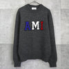 Ami Paris 三色徽标针织衫（灰色）