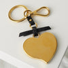 プラダ サフィアーノレザー ハート キーリング チャーム キーホルダー ゴールド / ブラック