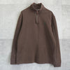 Polo Ralph Lauren logo embroidered half-zip sweatshirt in brown