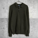 ポロ バイ ラルフローレン スモールポニー ウール ポロニット カーキ - NEWSED