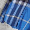 Burberry 渐变色格纹长袖衬衫（蓝色）