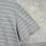 ロエベ アナグラム ボーダー柄 半袖ポロシャツ グレー / ホワイト - NEWSED