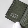 Maison Margiela Four Tag 皮革紧凑型钱包双折钱包卡其色
