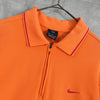 ナイキ ゴルフ スウッシュロゴ ハーフジップ 半袖ポロシャツ オレンジ
