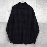 エヌハリウッド オンブレシャツ レーヨンシャツ 長袖シャツ ブラック - NEWSED
