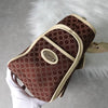 Celine Boogie Macadam Canvas/Leather Handbag Brown/Ivory
