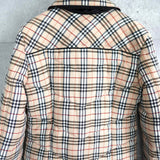 バーバリー ブルーレーベル リバーシブル 中綿ジャケット ノバチェック ベージュ/ブラック - NEWSED