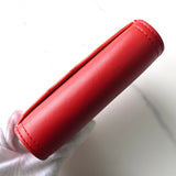 ボッテガ ヴェネタ イントレチャート レザー バイカラー 二つ折り財布 ピンク / レッド - NEWSED