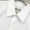 Play Comme des Garçons 白色心形徽标贴片长袖衬衫