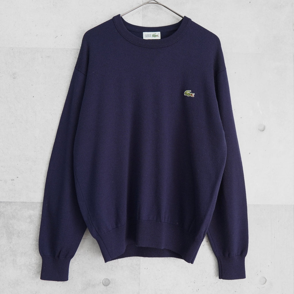 Lacoste 复古针织衬裙配徽标贴片 海军蓝